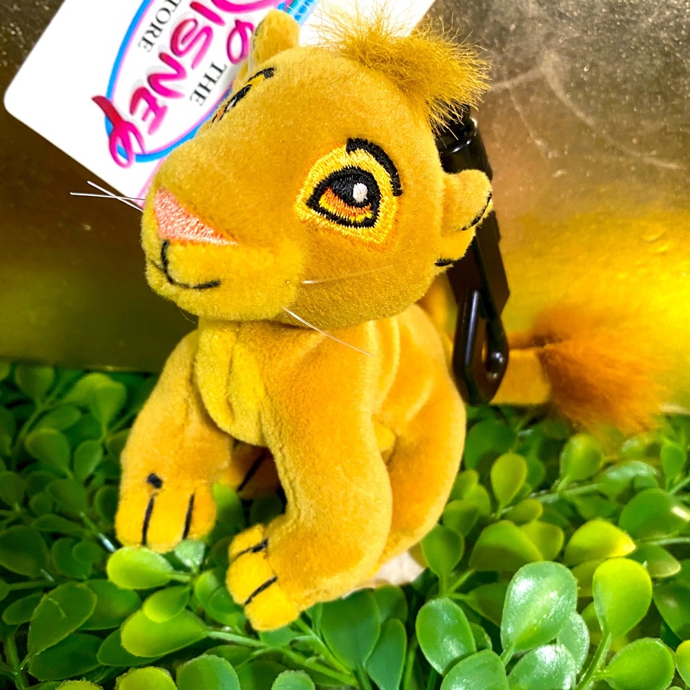 DISNEY STORE EXCLUSIVE VTG 90s NWT THE LION KING SIMBA BEAN BAG PLUSH KEYCHAIN - Picture 5 of 9